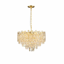 Підвісні кришталеві люстри золоті D-50/ 60/ 80/ 100 cm E14 Gold Elegance 260220-100007546