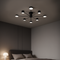 Люстра чорна металева Н-20 см Led W-65/85 см 4000К Black + White Satellite ray 6/8 240258-100003076