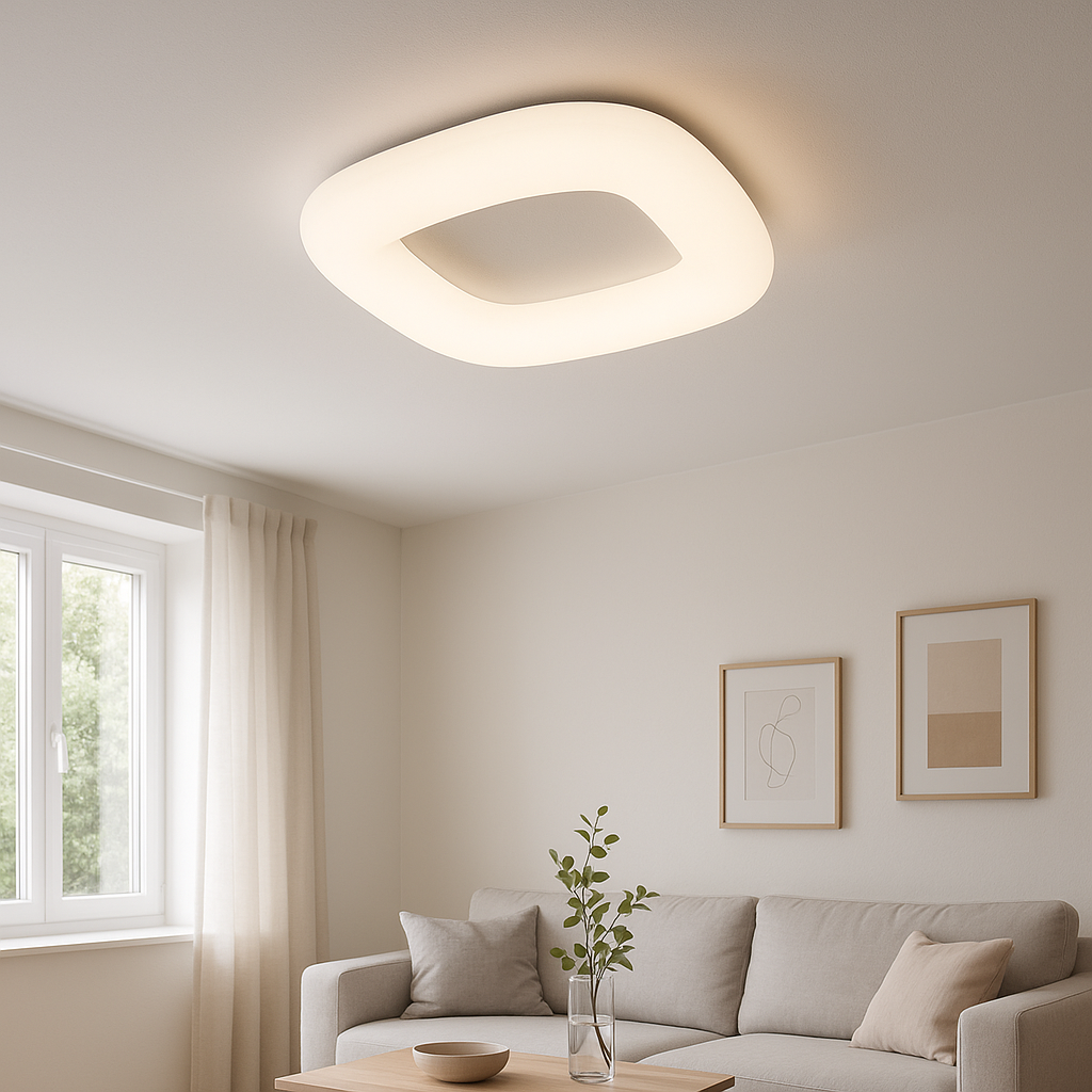 Люстра стельова з пультом Donut D-47cm 55W White 250618-100005062