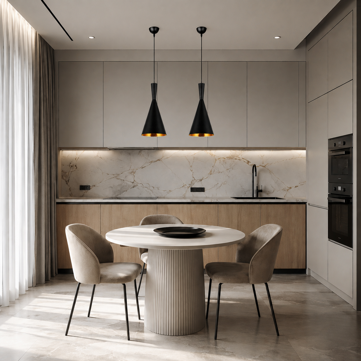 Підвіс Loft Н-40-120 см W-18,5 см Black + Gold 240247-100003047