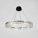 Люстра підвісна чорна з рель'єфним акриловим плафоном D-60 cm/ D- 80 cm Led 36W / 48W Black Ice Tot 251218-100006935