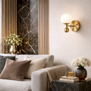 Настінний світильник золотий з білим плафоном H-25 cm G9 Gold + White Wall Bubble 260135-100007304