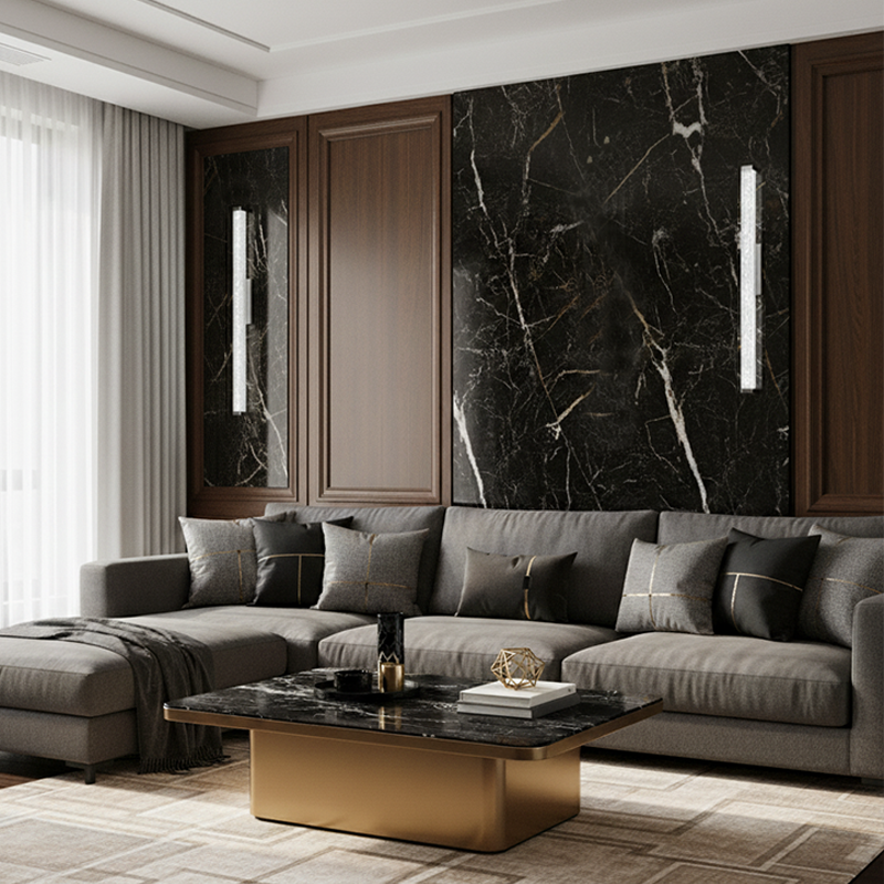 Світильник настінний срібний з кришталевим плафоном H-60 cm Led 22W Chrome Crystal diamond Plane 251176-100006674