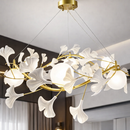 Люстра золота підвісна з білими пелюстками D-65 /D-75 cm G9x4/6 Квітка White Sweet Petals 250618-100005270