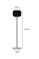 Торшер білий H-140 cm E27 White Gofre 251209-100006991