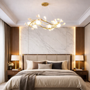 Люстра золота підвісна з білими пелюстками D-65 /D-75 cm G9x4/6 Квітка White Sweet Petals 250618-100005270