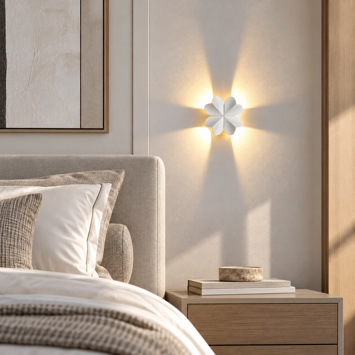 Світильник білий настінний з променями L - 15,5 cm Led 4W 4000К White Clover 260936-100008974