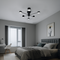 Люстра чорна металева Н-20 см Led W-65/85 см 4000К Black + White Satellite ray 6/8 240258-100003076