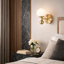 Настінний світильник золотий з білим плафоном H-25 cm G9 Gold + White Wall Bubble 260135-100007304