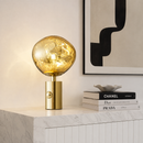 Настільна лампа золота з золотим плафоном H - 43 cm E27 Gold Melt Plazma 260822-100008753