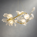 Люстра золота підвісна з білими пелюстками D-65 /D-75 cm G9x4/6 Квітка White Sweet Petals 250618-100005270