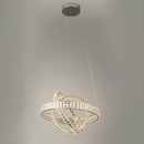 Люстра підвісна срібна з кришталевим плафоном з пультом D-50см / 60 см Chrome Crystal diamond 3 circles 251176-100006678