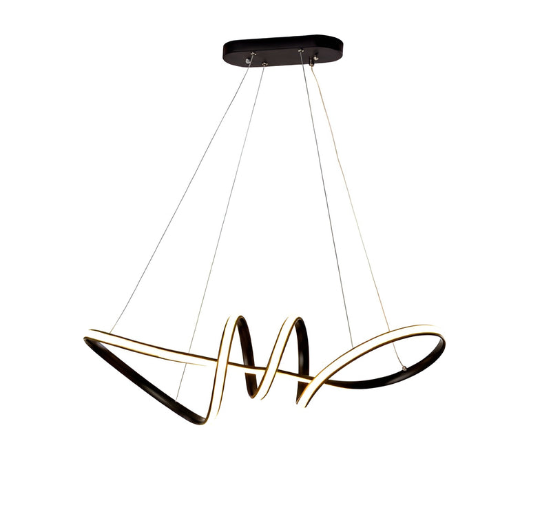 Люстра підвісна чорна геометрична L-72 cm Led 47W 4000K Black Geometry 250980-100006040
