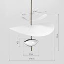 Люстра біла з пелюстками D-40 cm / D-60 cm Led 4000K White Flower 250918-100002038