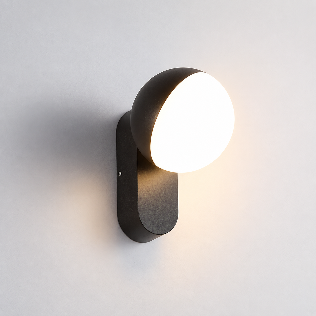 Світильник чорний настінний з білим розсіювачем H - 15,5 cm Led 12W 4000К Black + White Moderna 260936-100008981