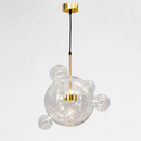 Світильник золотий підвісний з прозорим плафоном D-47 cm Led 15W Bubble 5 Gold+Transparent 260335-100007677