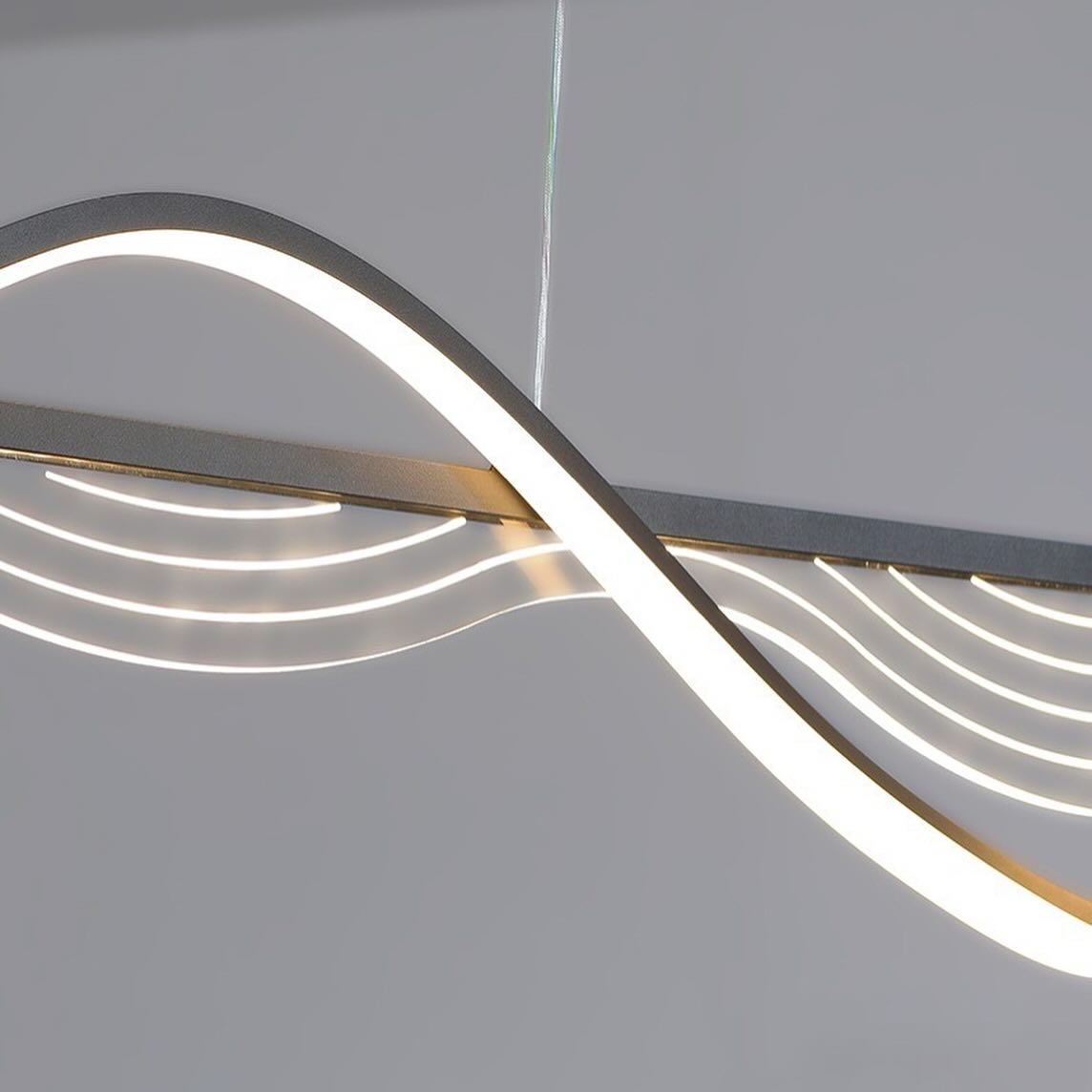Підвісна люстра Gemo wave clear L-100 cm Led 46W 3000K 4000K 6000K Black 240589-100003308