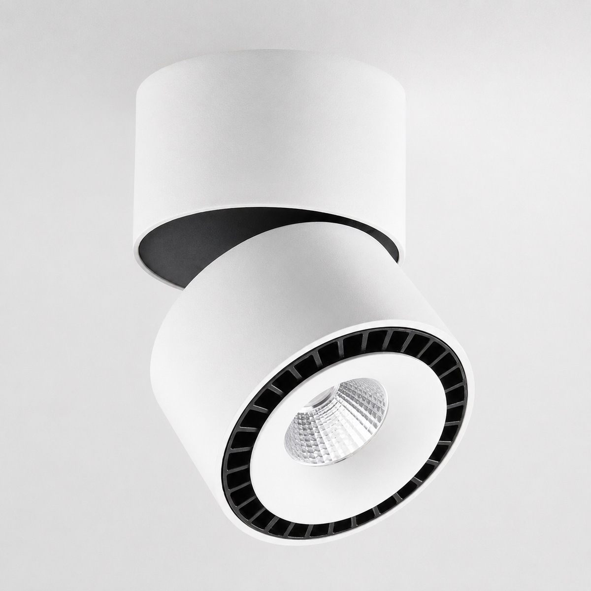Світильник точковий накладний білий з чорним D - 11 cm Led 28W 3000K / 4000K White + Black Twister 260825-100008719