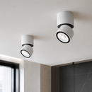 Світильник точковий накладний білий з чорним D - 11 cm Led 28W 3000K / 4000K White + Black Twister 260825-100008719