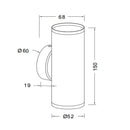 Настінний світильник H-15 cm GU10 Gold Tube 260340-100007640