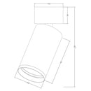 Точковий світильник спот білий H-12.8 cm D-5.2 cm GU10 White 251140-100006630