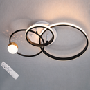 Стельова чорна люстра з пультом L-55 cm Led 45W Black Stars 251242-100006949