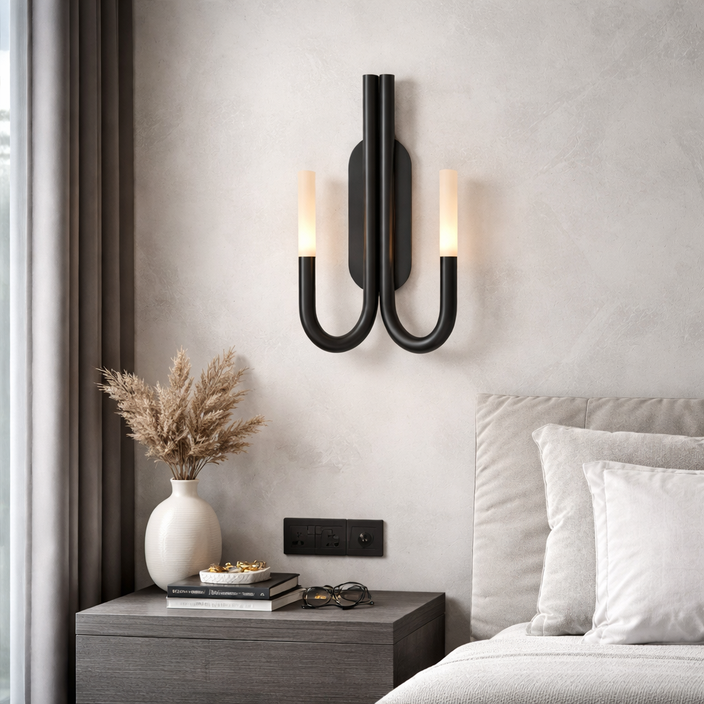 Настінний світильник чорний H-53 cm G9х2 Black+White Сhandelier 260319-100007694