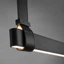Люстра підвісна чорна видовжена із шкіряним декором L - 150 cm Black Leather Lamp 260622-100008063