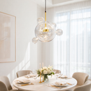 Світильник золотий підвісний з прозорим плафоном D-47 cm Led 15W Bubble 5 Gold+Transparent 260335-100007677