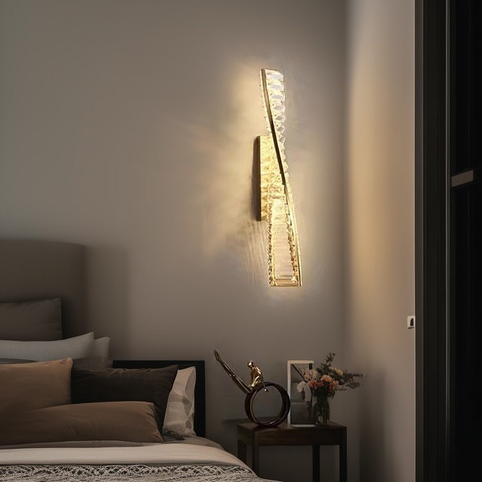 Настінний світильник H-40 cm Led 12W 3000K 4000K 6000K Gold Diamond Crystal 241122-100003969
