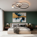 Стельова чорна люстра з пультом L-55 cm Led 45W Black Stars 251242-100006949