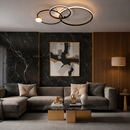 Стельова чорна люстра з пультом L-55 cm Led 45W Black Stars 251242-100006949