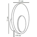 Настінний світильник білий D-21 cm Led 7W 3000K Beige Circle 260309-100007706