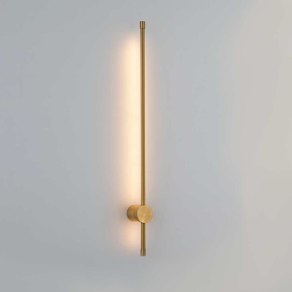 Світильники настінні золоті H-60cm / 90 cm / 125 cm Led 7W / 9W / 12W Gold 4000K Pipe Line 251036-100006397