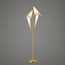 Торшер золотий з двома пташками H-165 cm Led 12W Gold+White Pirch 260658-100008263