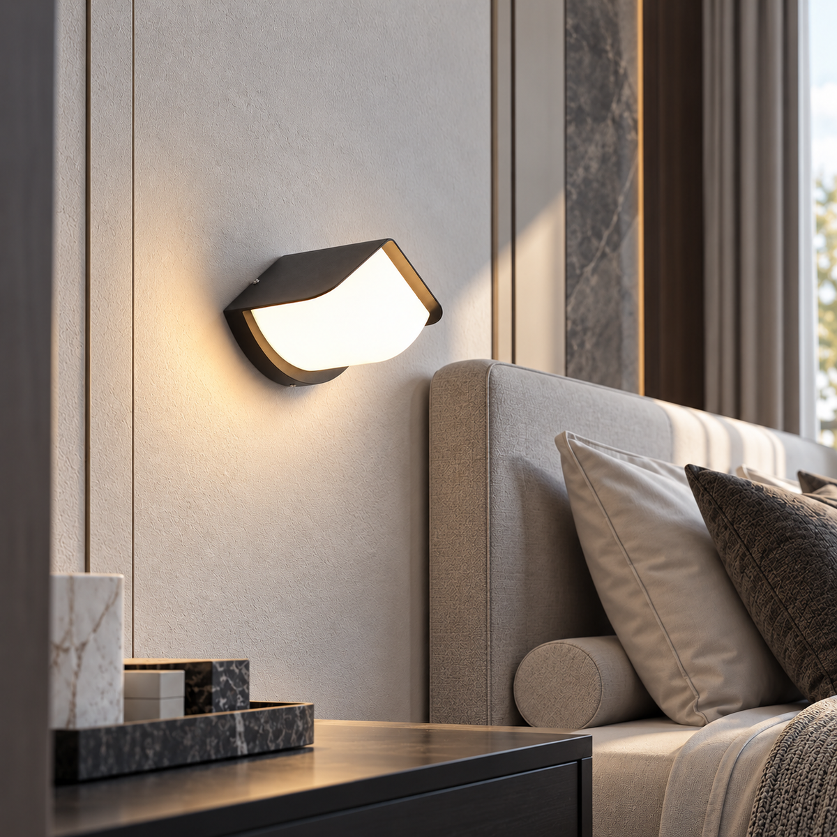 Світильник чорний настінний з білим розсіювачем H - 12 cm Led 10W 4000К Black + White Angle 260936-100008983