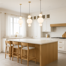 Підвісний світильник золотий потрійний з білими плафонами H-22 cm Led 12W Gold Pearl Balls 251166-100006689