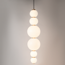 Підвісний світильник золотий з білими плафонами H-85 cm Led 20W Gold Pearl Balls 251166-100006691