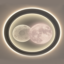 Люстра стельова світлодіодна D-50 cm Led 100W White + Grey Universe 2 spheres 251253-100006772