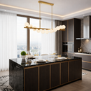 Люстра золота підвісна видовжена L-116 cm G9x11 Gold + White Bubbles Long 260135-100007305