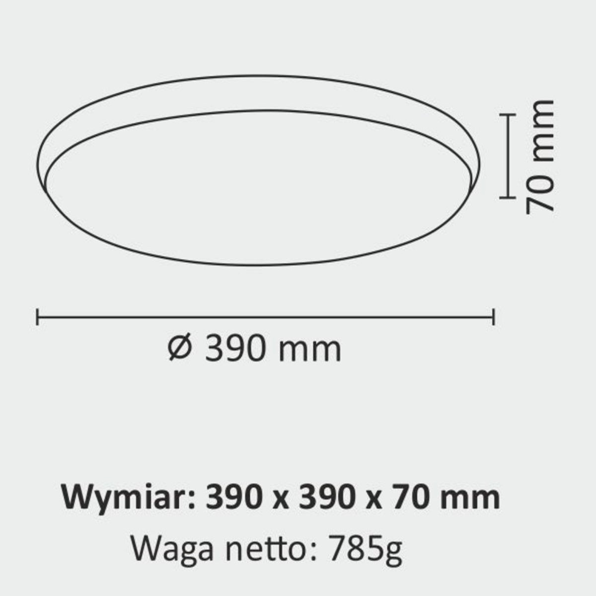 Світильники срібні стельові D-29 cm / D-39 cm Led 4000K Chrome Circle 260140-100007172