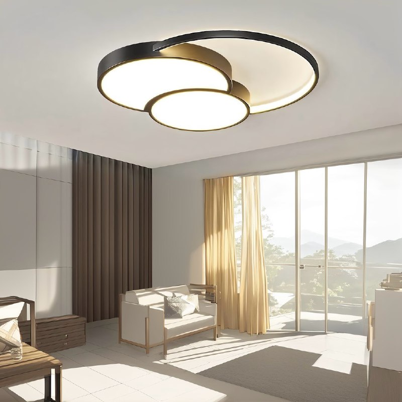 Світильник стельовий з пультом Trio circle L500 Led 60W 3000K 4000K 6000K White / Black 240675-100003376