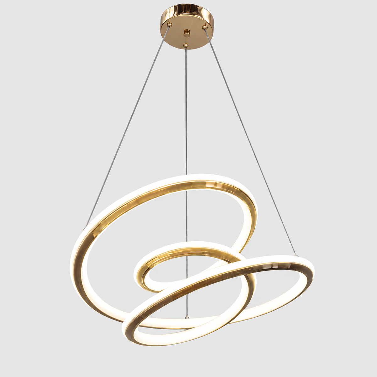 Люстра золота підвісна з хвилястим плафоном D - 46 cm Led 150W Gold Curl 260935-100009001