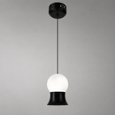 Підвісний світильник чорний з білим плафоном D-10 cm Led 6W 4000К Black Ball skirt 260718-100008471