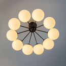 Люстра чорна з білими матовими плафонами D-60 cm / D-80 cm E14x10 / E14x16 Black Pearls 251119-100006692