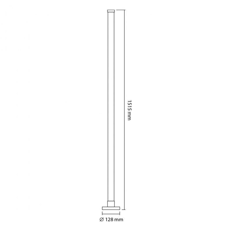 Торшер білий Лед різнокольоровий RGB + Біле світло H-152 cm White Rainbow 250754-100005437