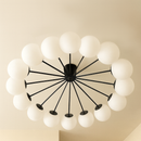 Люстра чорна з білими матовими плафонами D-60 cm / D-80 cm E14x10 / E14x16 Black Pearls 251119-100006692