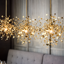 Люстра золота підвісна потрійна L-120 cm G9x9 Coins Gold 220618-100000836