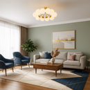 Люстра золота з білими матовими плафонами D-60 cm / D-80 cm E14x10 / E14x16 Gold Pearls 251119-100006693