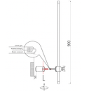 Світильник настінний золотий H-60cm / 90 cm / 125 cm Led 7W / 9W / 12W Gold Pipe Line 251036-100006397